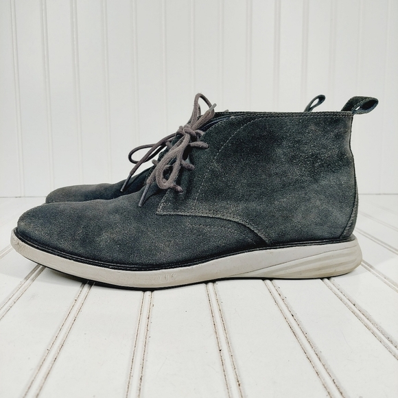 Cole Haan Men's Grand Evolution Gray Suede Chukka Boots E34 - Picture 1 of 13